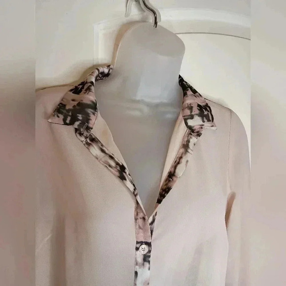 LUSH Pretty Sheer Butterly Pastel Animal Print pink blush Mobwife Tunic top - Picture 3 of 6